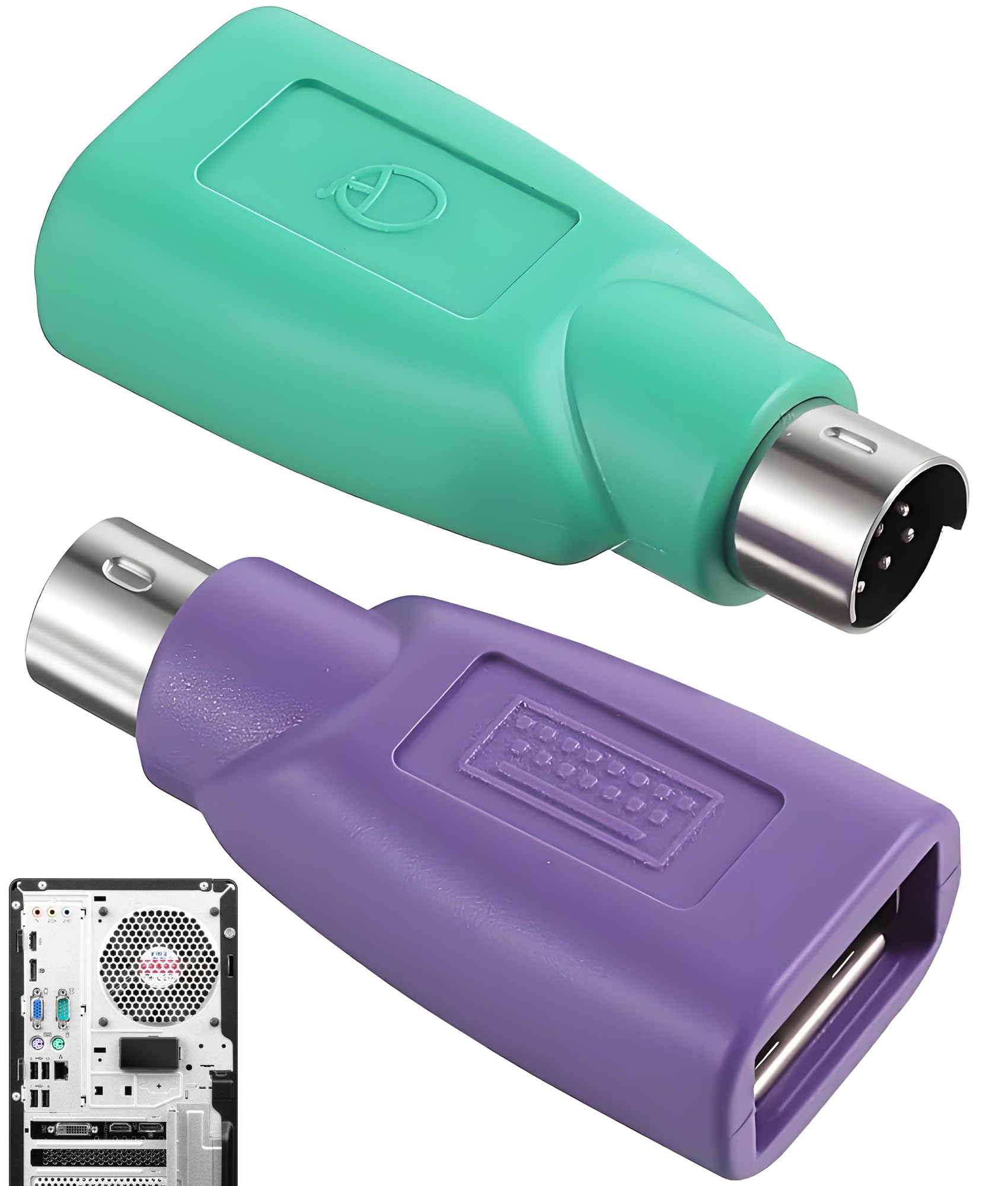 Amazon.co.jp: PS2-USBコネクタ 変換アダプタ 2個セット メス-オス USB